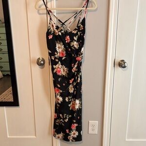 Nine Britton Black Floral Midi Dress